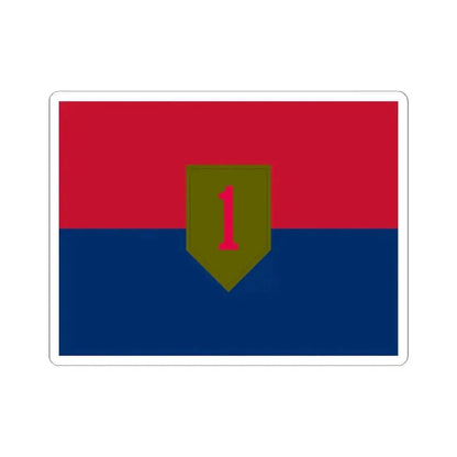 Flag of the United States Army 1st Infantry Division (United States) STICKER Vinyl Kiss-Cut Decal 3 Inch White - The Sticker Space