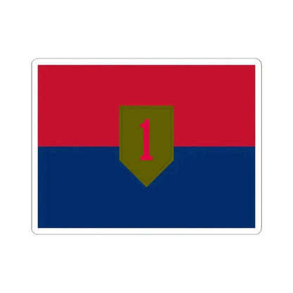 Flag of the United States Army 1st Infantry Division (United States) STICKER Vinyl Kiss-Cut Decal 4 Inch White - The Sticker Space