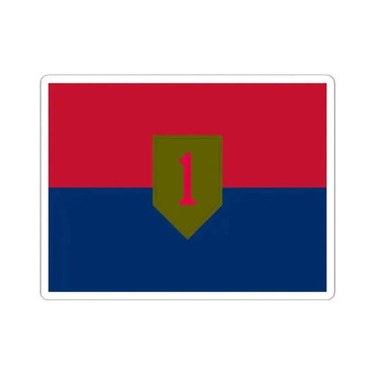 Flag of the United States Army 1st Infantry Division (United States) STICKER Vinyl Kiss-Cut Decal 6 Inch White - The Sticker Space