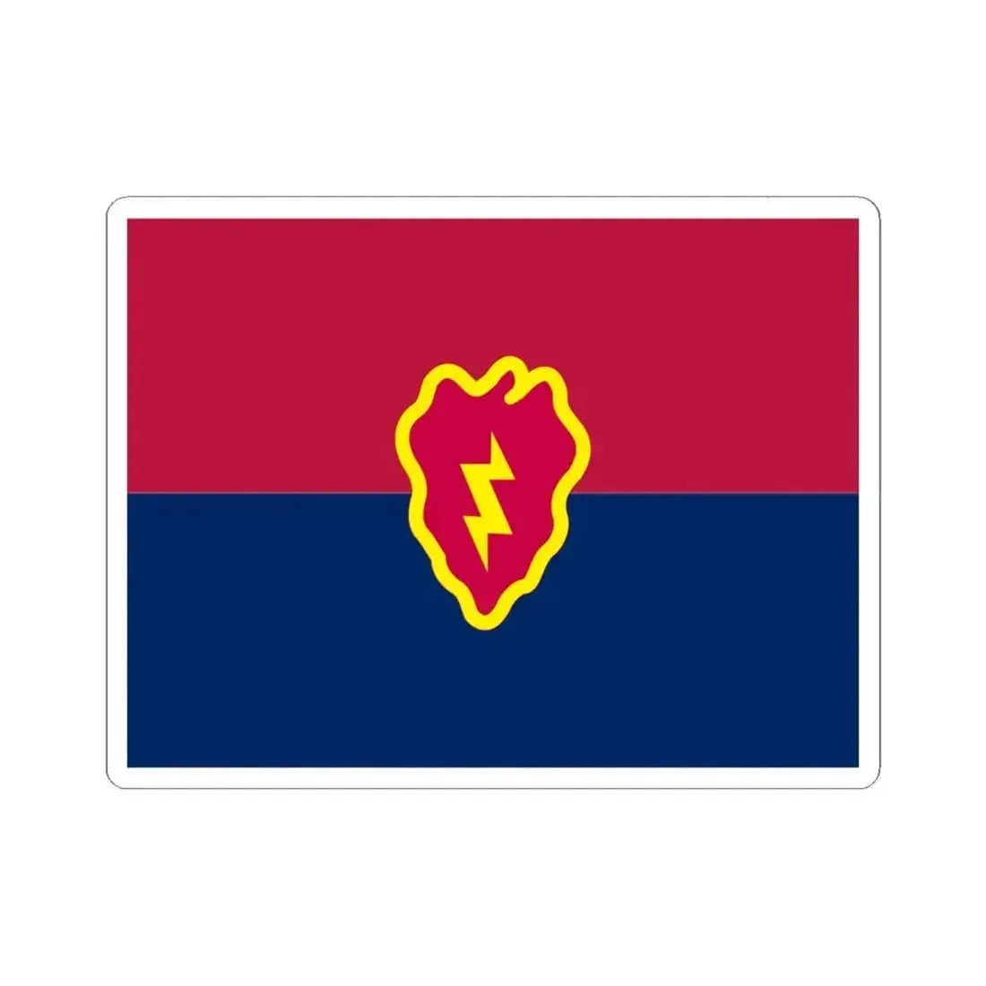 Flag of the United States Army 25th Infantry Division (United States) STICKER Vinyl Kiss-Cut Decal 4 Inch White - The Sticker Space