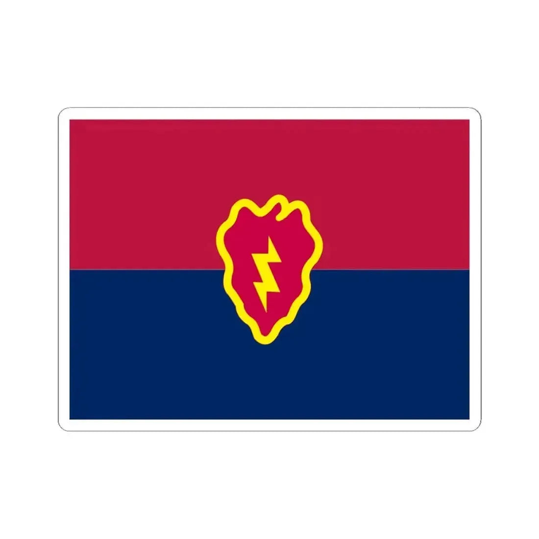 Flag of the United States Army 25th Infantry Division (United States) STICKER Vinyl Kiss-Cut Decal 6 Inch White - The Sticker Space