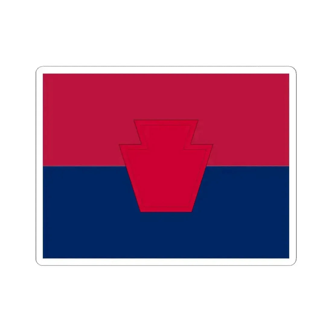 Flag of the United States Army 28th Infantry Division (United States) STICKER Vinyl Kiss-Cut Decal 3 Inch White - The Sticker Space