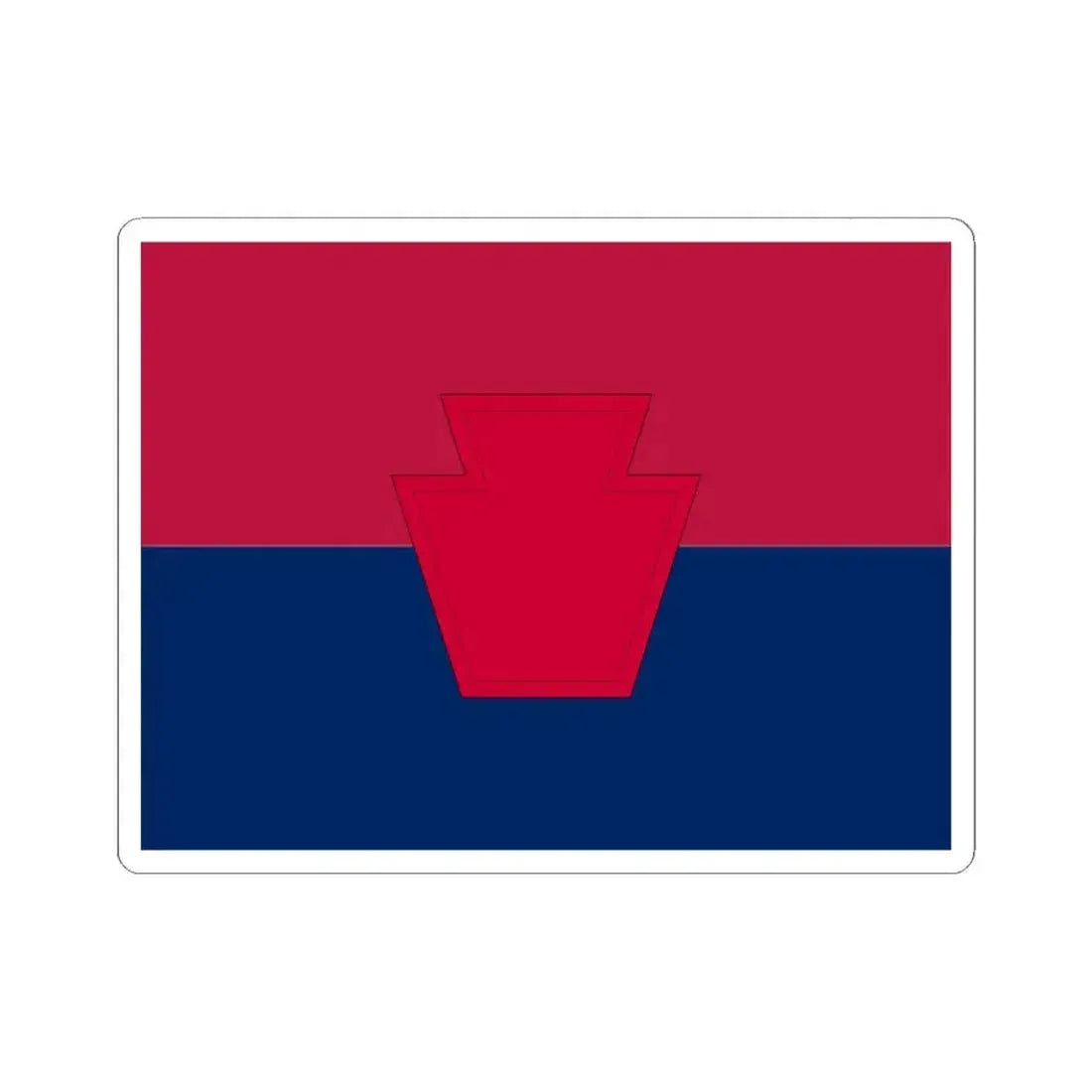 Flag of the United States Army 28th Infantry Division (United States) STICKER Vinyl Kiss-Cut Decal 4 Inch White - The Sticker Space