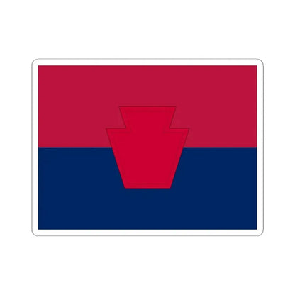 Flag of the United States Army 28th Infantry Division (United States) STICKER Vinyl Kiss-Cut Decal 4 Inch White - The Sticker Space