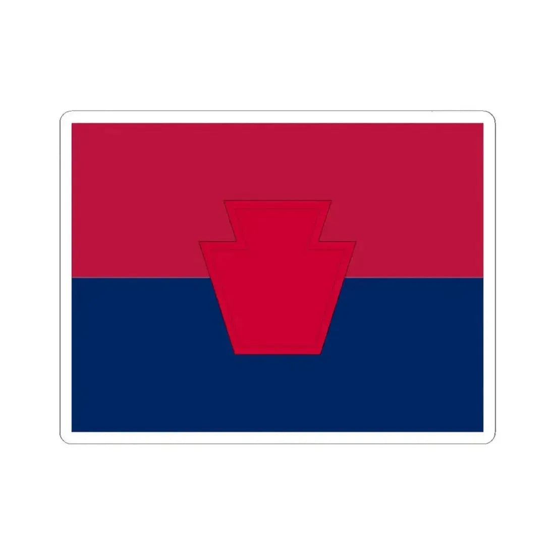 Flag of the United States Army 28th Infantry Division (United States) STICKER Vinyl Kiss-Cut Decal 6 Inch White - The Sticker Space