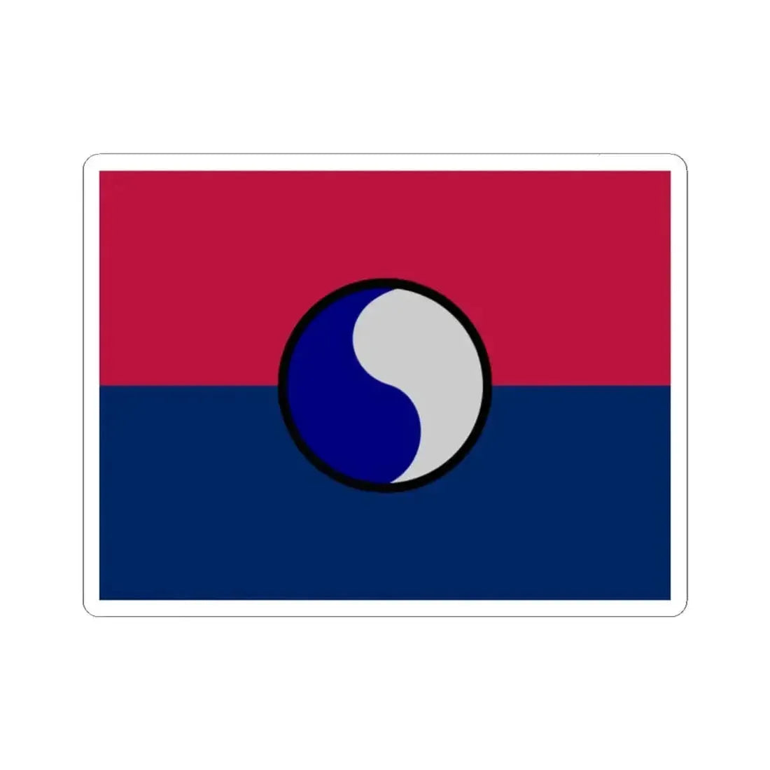 Flag of the United States Army 29th Infantry Division (United States) STICKER Vinyl Kiss-Cut Decal 2 Inch White - The Sticker Space