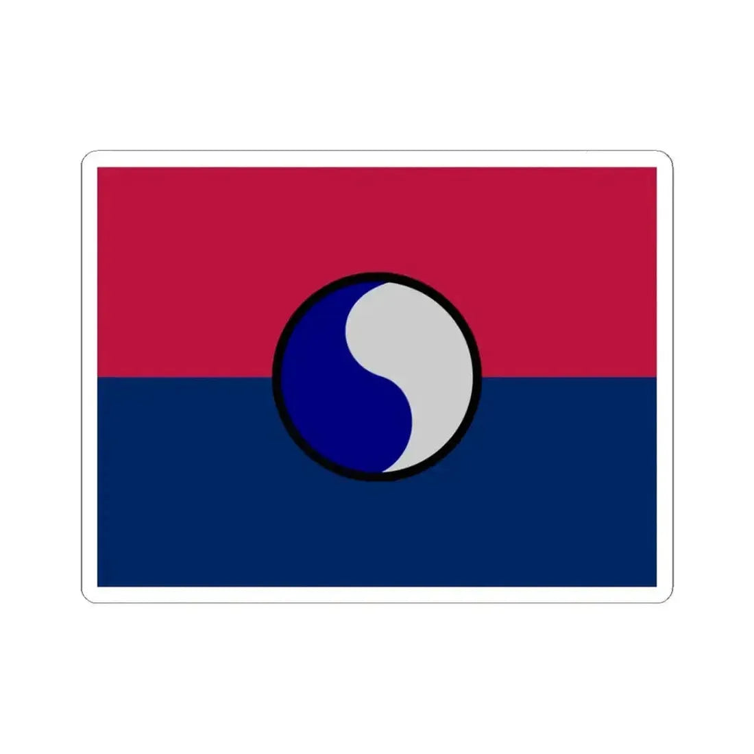 Flag of the United States Army 29th Infantry Division (United States) STICKER Vinyl Kiss-Cut Decal 3 Inch White - The Sticker Space