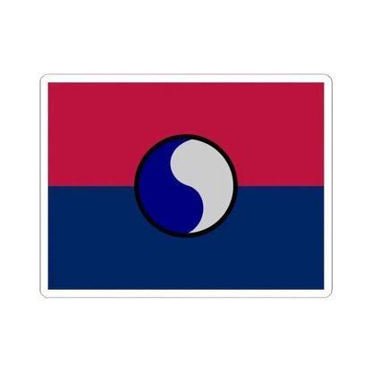 Flag of the United States Army 29th Infantry Division (United States) STICKER Vinyl Kiss-Cut Decal 3 Inch White - The Sticker Space