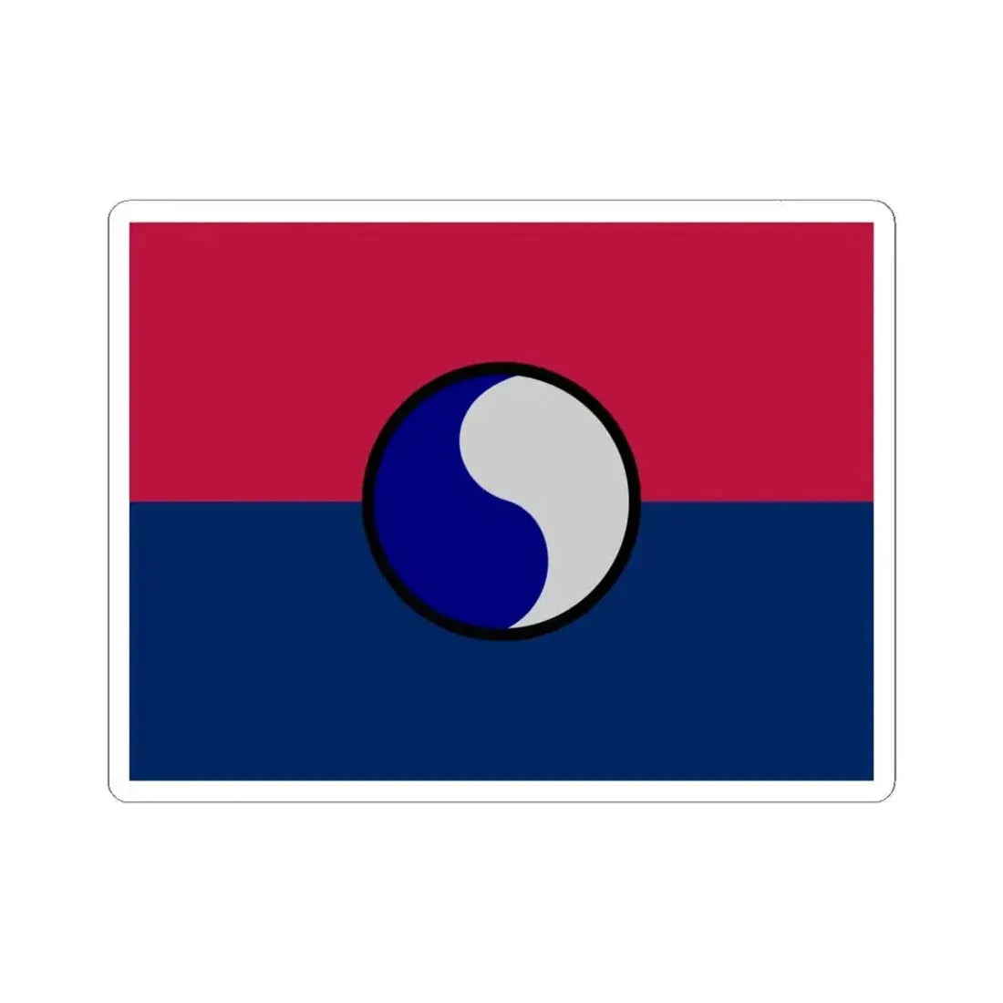 Flag of the United States Army 29th Infantry Division (United States) STICKER Vinyl Kiss-Cut Decal 6 Inch White - The Sticker Space