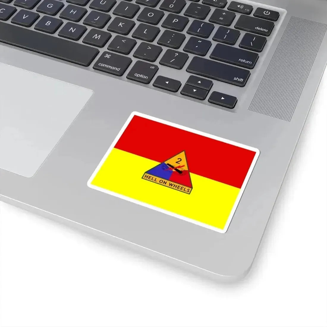 Flag of the United States Army 2nd Armored Division (United States) STICKER Vinyl Kiss-Cut Decal - The Sticker Space