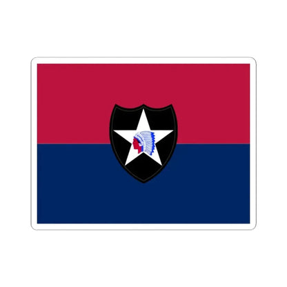 Flag of the United States Army 2nd Infantry Division (United States) STICKER Vinyl Kiss-Cut Decal 2 Inch White - The Sticker Space