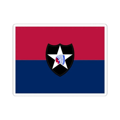 Flag of the United States Army 2nd Infantry Division (United States) STICKER Vinyl Kiss-Cut Decal 3 Inch White - The Sticker Space