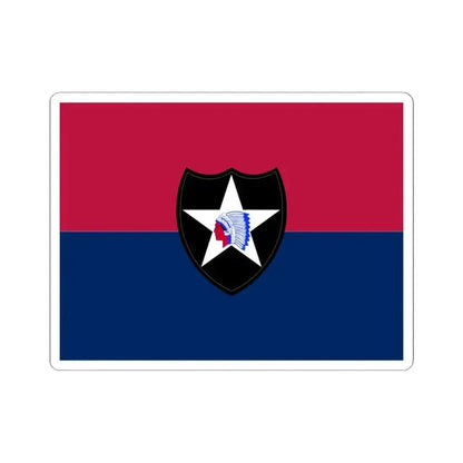 Flag of the United States Army 2nd Infantry Division (United States) STICKER Vinyl Kiss-Cut Decal 6 Inch White - The Sticker Space