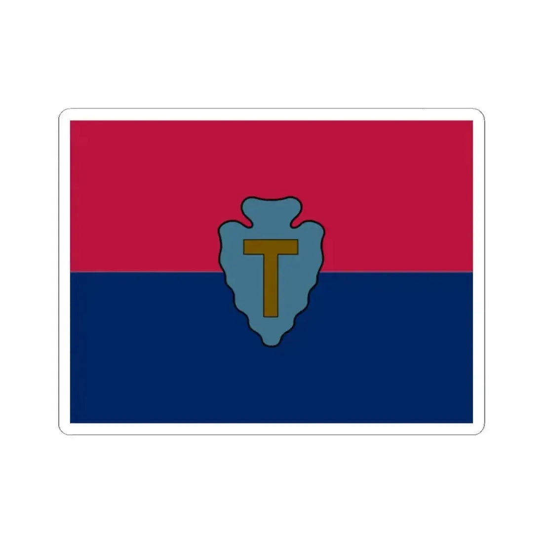 Flag of the United States Army 36th Infantry Division (United States) STICKER Vinyl Kiss-Cut Decal 2 Inch White - The Sticker Space