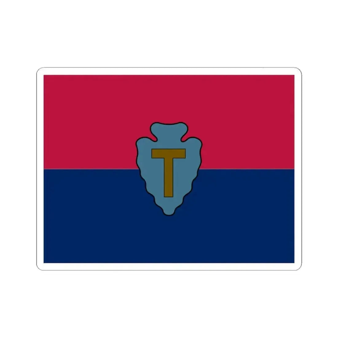 Flag of the United States Army 36th Infantry Division (United States) STICKER Vinyl Kiss-Cut Decal 3 Inch White - The Sticker Space