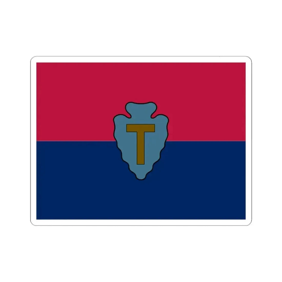 Flag of the United States Army 36th Infantry Division (United States) STICKER Vinyl Kiss-Cut Decal 4 Inch White - The Sticker Space