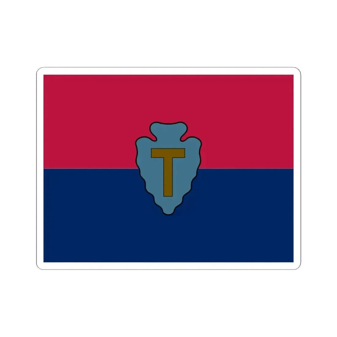 Flag of the United States Army 36th Infantry Division (United States) STICKER Vinyl Kiss-Cut Decal 6 Inch White - The Sticker Space