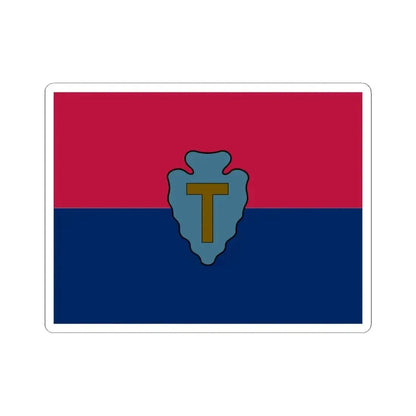 Flag of the United States Army 36th Infantry Division (United States) STICKER Vinyl Kiss-Cut Decal 6 Inch White - The Sticker Space