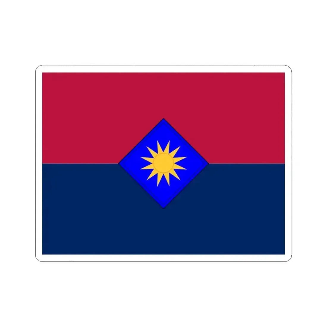 Flag of the United States Army 40th Infantry Division (United States) STICKER Vinyl Kiss-Cut Decal 3 Inch White - The Sticker Space