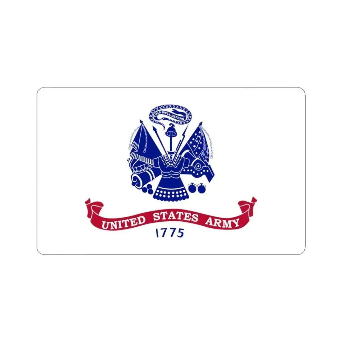 Flag of the United States Army unofficial proportions (United States) STICKER Vinyl Kiss-Cut Decal 6 Inch White - The Sticker Space