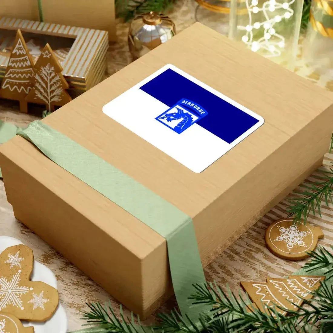 Flag of the United States Army XVIII Airborne Corps (United States) STICKER Vinyl Kiss-Cut Decal - The Sticker Space