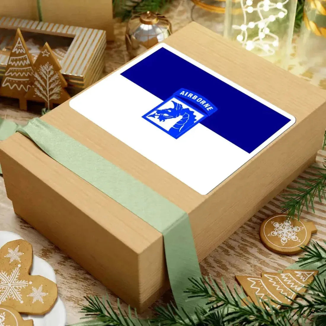 Flag of the United States Army XVIII Airborne Corps (United States) STICKER Vinyl Kiss-Cut Decal - The Sticker Space