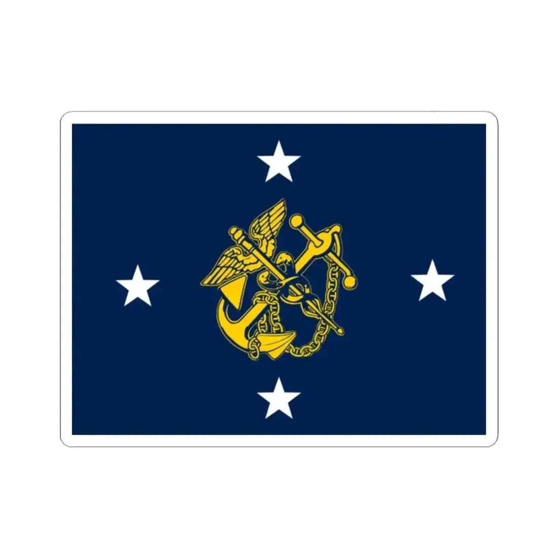 Flag of the United States Assistant Secretary for Health (United States) STICKER Vinyl Kiss-Cut Decal 2 Inch White - The Sticker Space