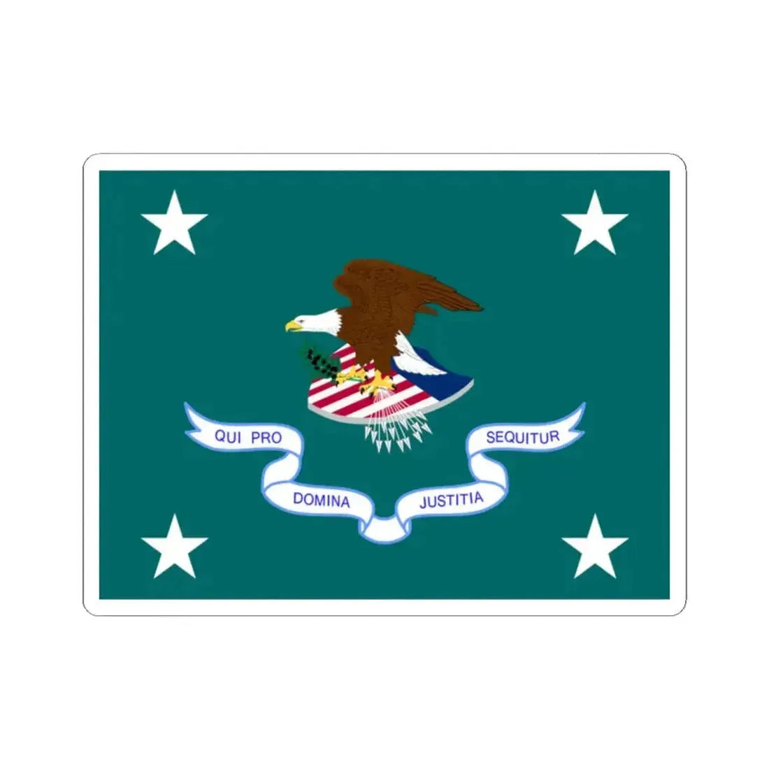 Flag of the United States Associate Attorney General (United States) STICKER Vinyl Kiss-Cut Decal 2 Inch White - The Sticker Space