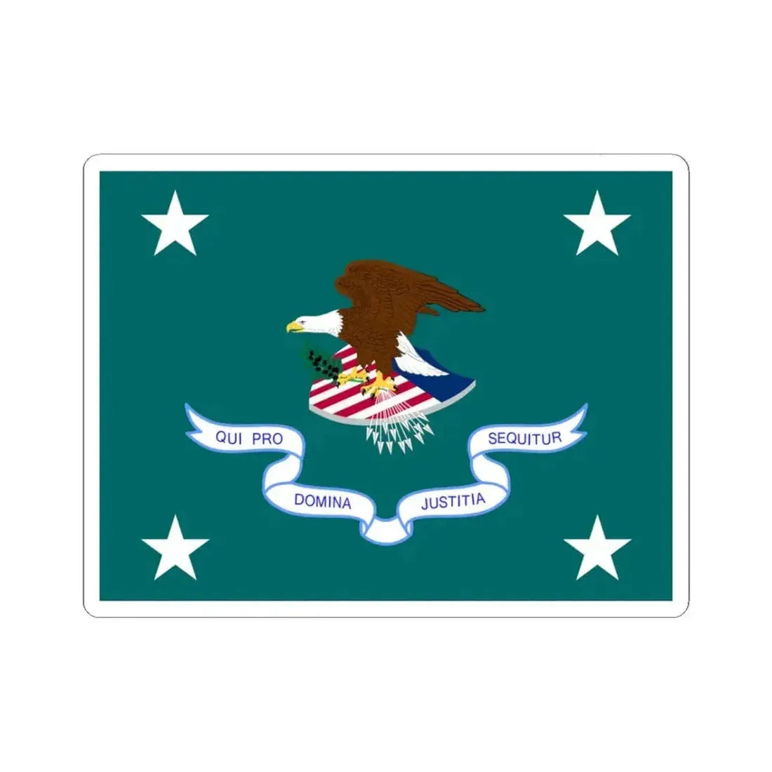 Flag of the United States Associate Attorney General (United States) STICKER Vinyl Kiss-Cut Decal 3 Inch White - The Sticker Space