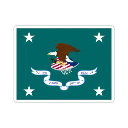 Flag of the United States Associate Attorney General (United States) STICKER Vinyl Kiss-Cut Decal 4 Inch White - The Sticker Space