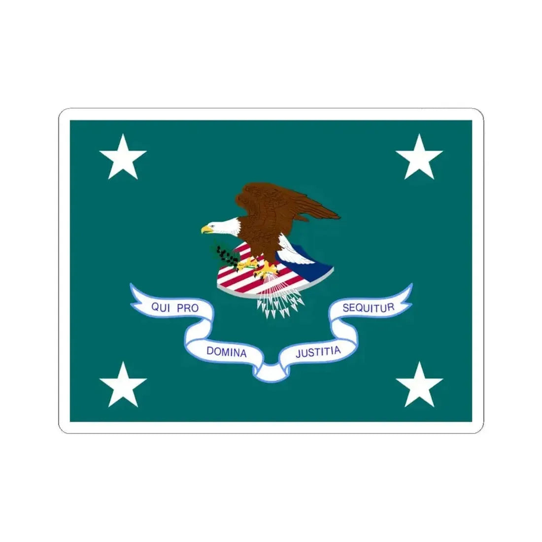 Flag of the United States Associate Attorney General (United States) STICKER Vinyl Kiss-Cut Decal 6 Inch White - The Sticker Space