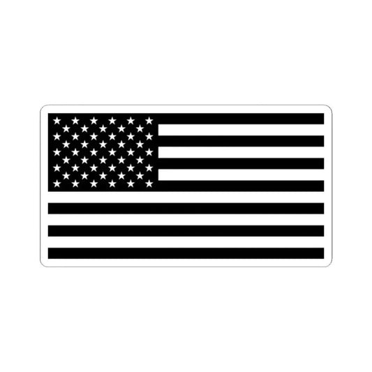 Flag of the United States black and white variant 1 (United States) STICKER Vinyl Kiss-Cut Decal 2 Inch White - The Sticker Space
