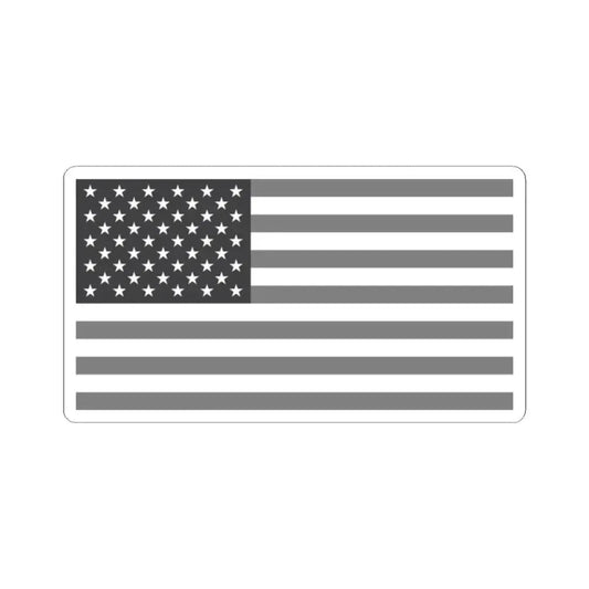 Flag of the United States black and white variant 2 (United States) STICKER Vinyl Kiss-Cut Decal 2 Inch White - The Sticker Space