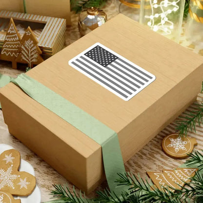 Flag of the United States black and white variant 2 (United States) STICKER Vinyl Kiss-Cut Decal - The Sticker Space