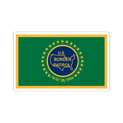 Flag of the United States Border Patrol (United States) STICKER Vinyl Kiss-Cut Decal 3 Inch White - The Sticker Space