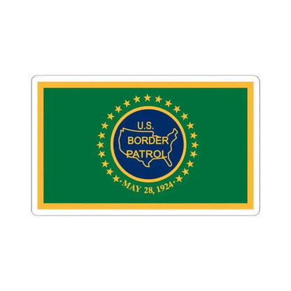 Flag of the United States Border Patrol (United States) STICKER Vinyl Kiss-Cut Decal 4 Inch White - The Sticker Space