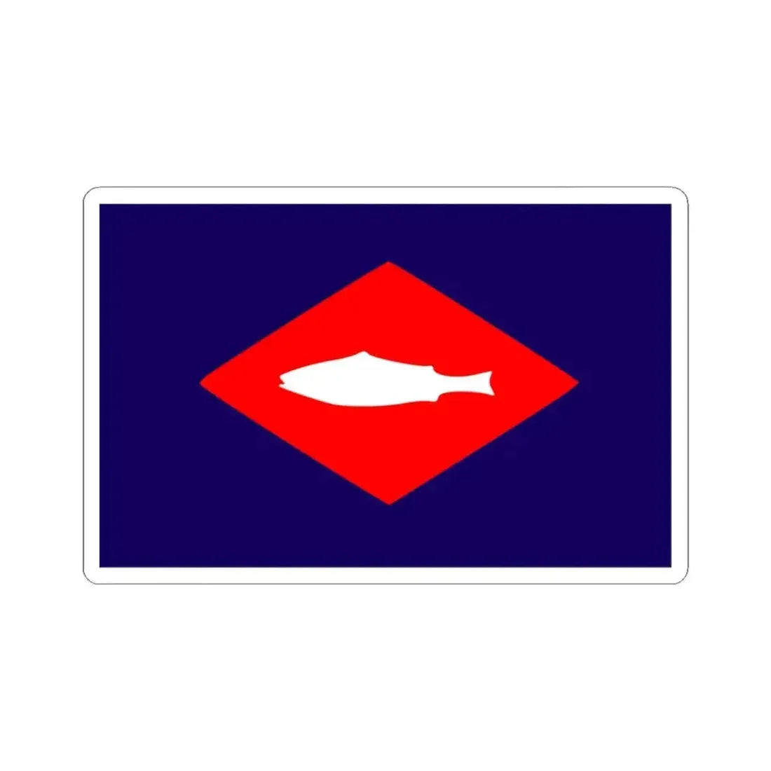 Flag of the United States Bureau of Fisheries (United States) STICKER Vinyl Kiss-Cut Decal 3 Inch White - The Sticker Space