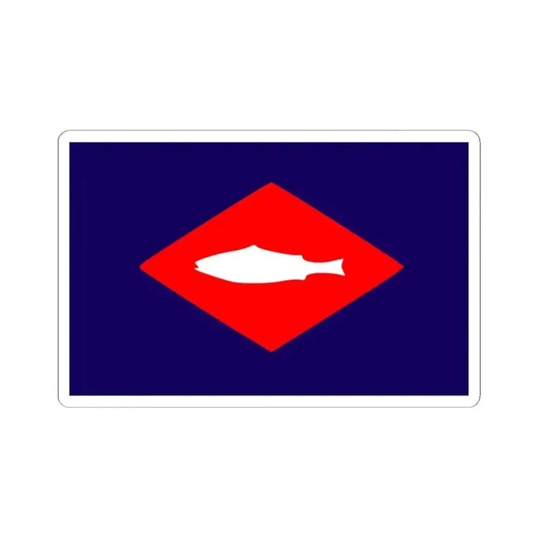 Flag of the United States Bureau of Fisheries (United States) STICKER Vinyl Kiss-Cut Decal 4 Inch White - The Sticker Space