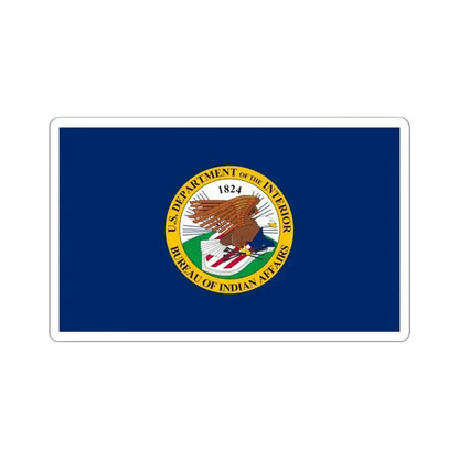 Flag of the United States Bureau of Indian Affairs (United States) STICKER Vinyl Kiss-Cut Decal 4 Inch White - The Sticker Space