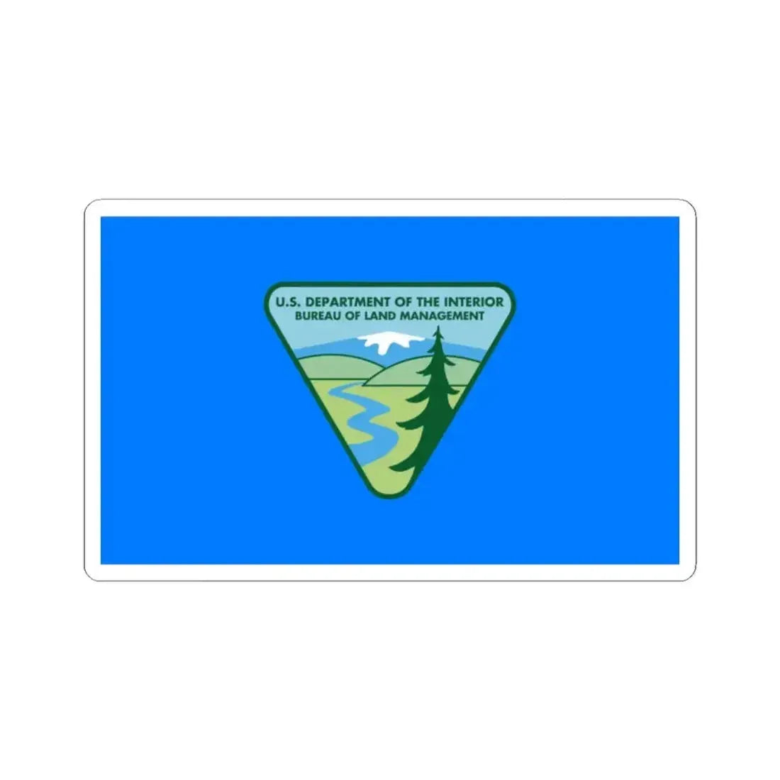 Flag of the United States Bureau of Land Management (United States) STICKER Vinyl Kiss-Cut Decal 2 Inch White - The Sticker Space