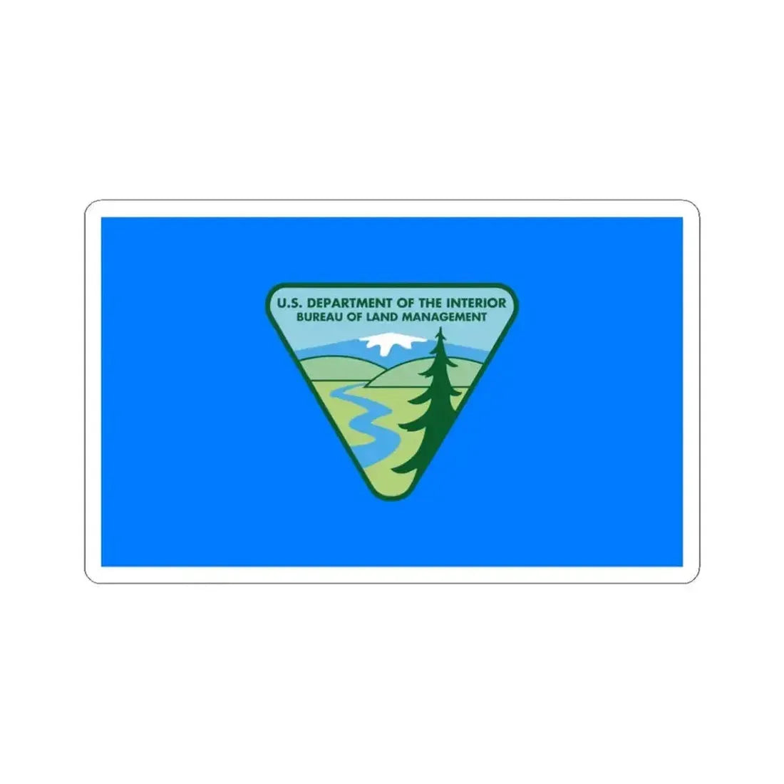 Flag of the United States Bureau of Land Management (United States) STICKER Vinyl Kiss-Cut Decal 3 Inch White - The Sticker Space