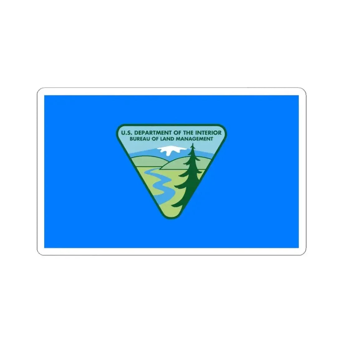 Flag of the United States Bureau of Land Management (United States) STICKER Vinyl Kiss-Cut Decal 4 Inch White - The Sticker Space