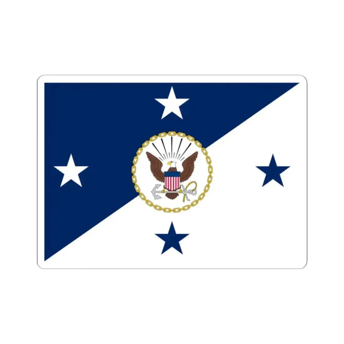 Flag of the United States Chief of Naval Operations (United States) STICKER Vinyl Kiss-Cut Decal 2 Inch White - The Sticker Space