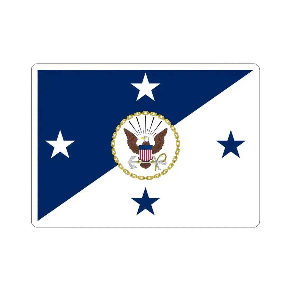 Flag of the United States Chief of Naval Operations (United States) STICKER Vinyl Kiss-Cut Decal 4 Inch White - The Sticker Space