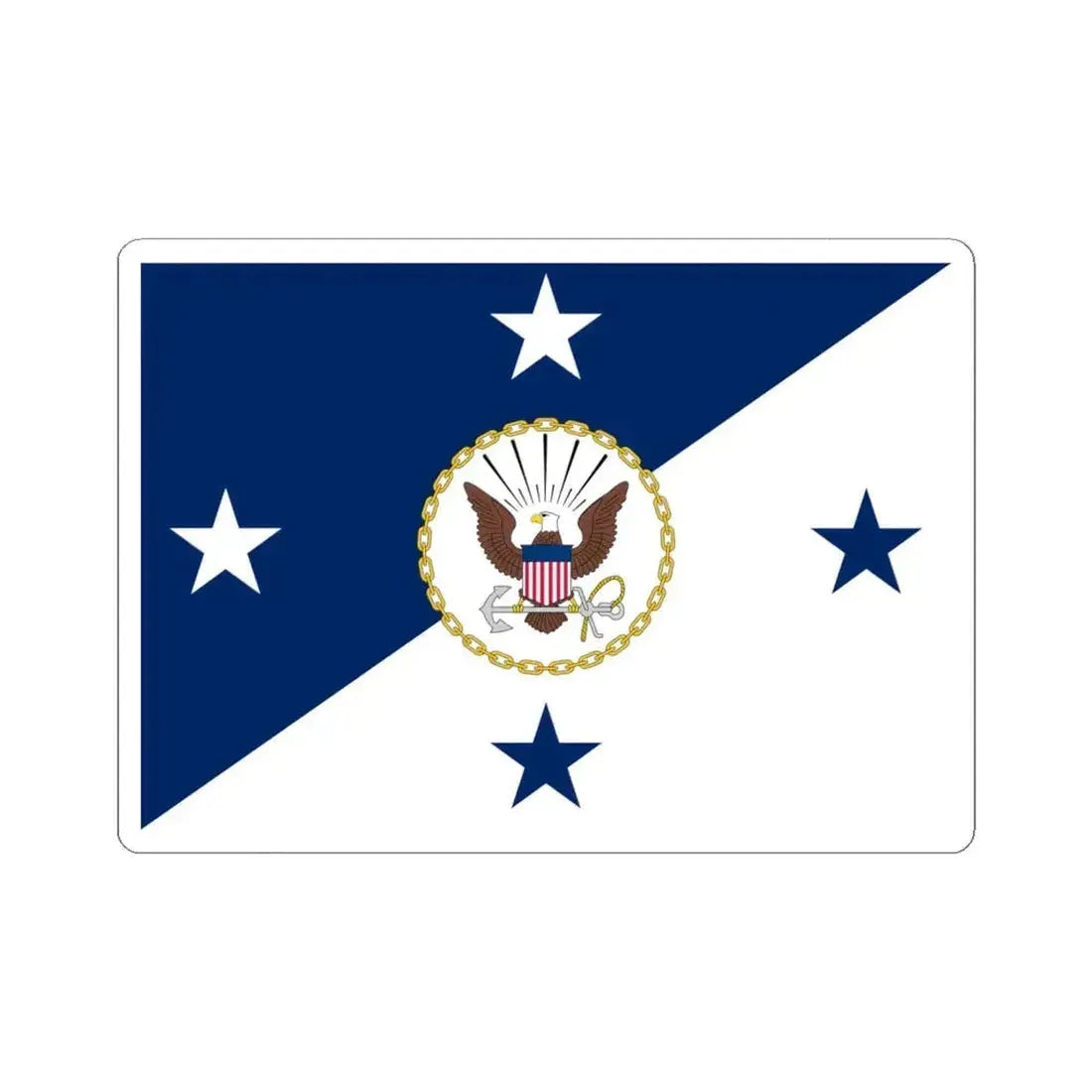 Flag of the United States Chief of Naval Operations (United States) STICKER Vinyl Kiss-Cut Decal 6 Inch White - The Sticker Space
