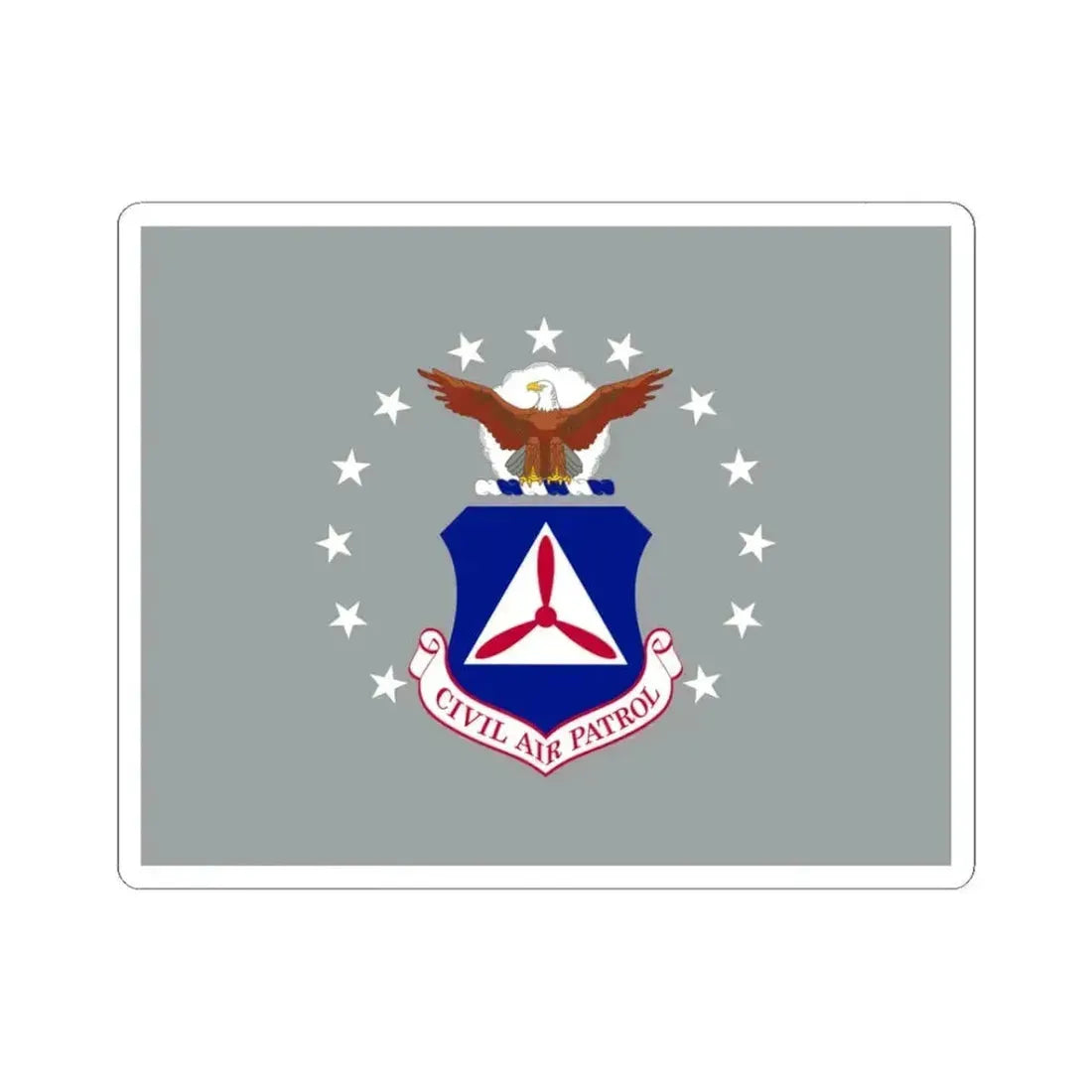 Flag of the United States Civil Air Patrol (United States) STICKER Vinyl Kiss-Cut Decal 3 Inch White - The Sticker Space