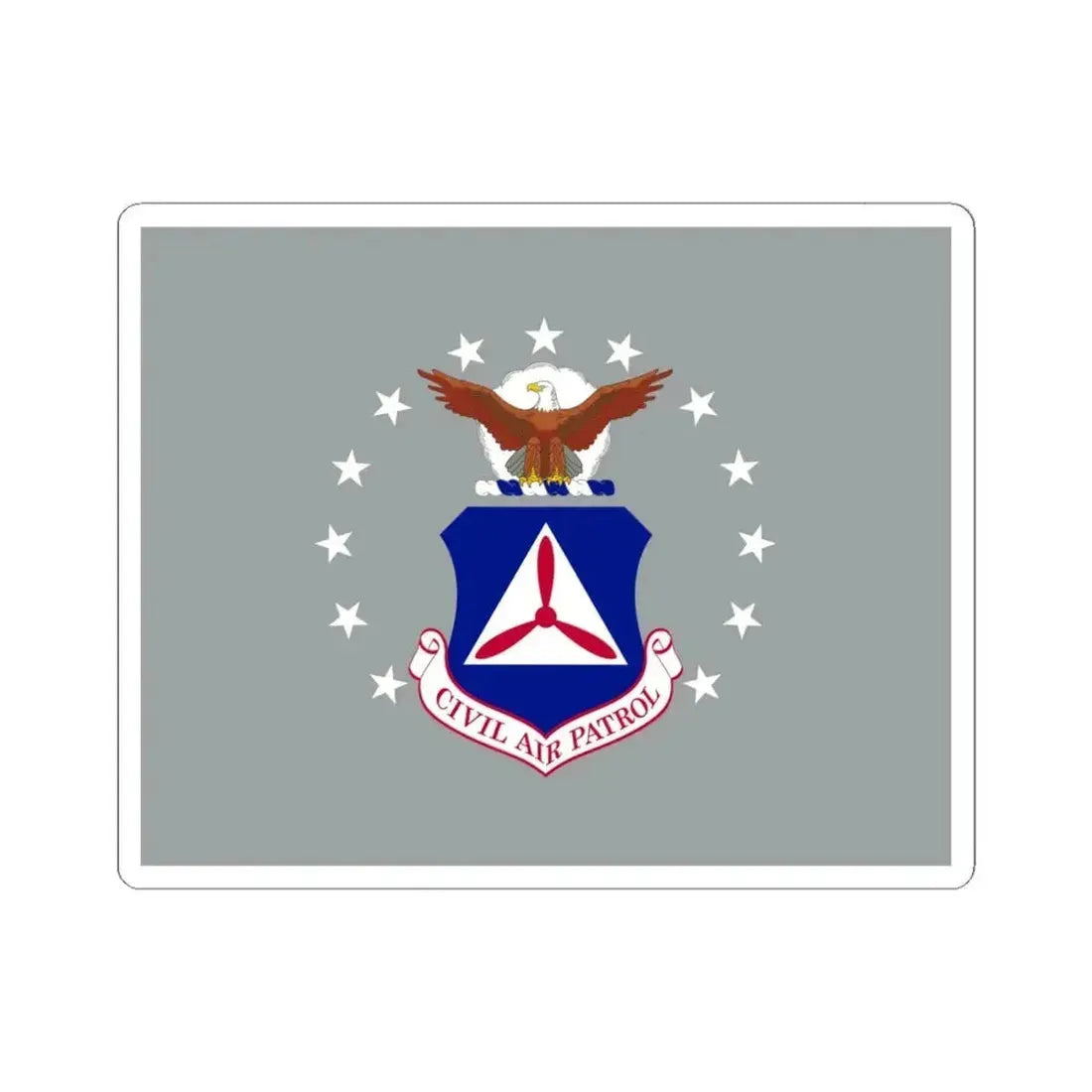 Flag of the United States Civil Air Patrol (United States) STICKER Vinyl Kiss-Cut Decal 6 Inch White - The Sticker Space