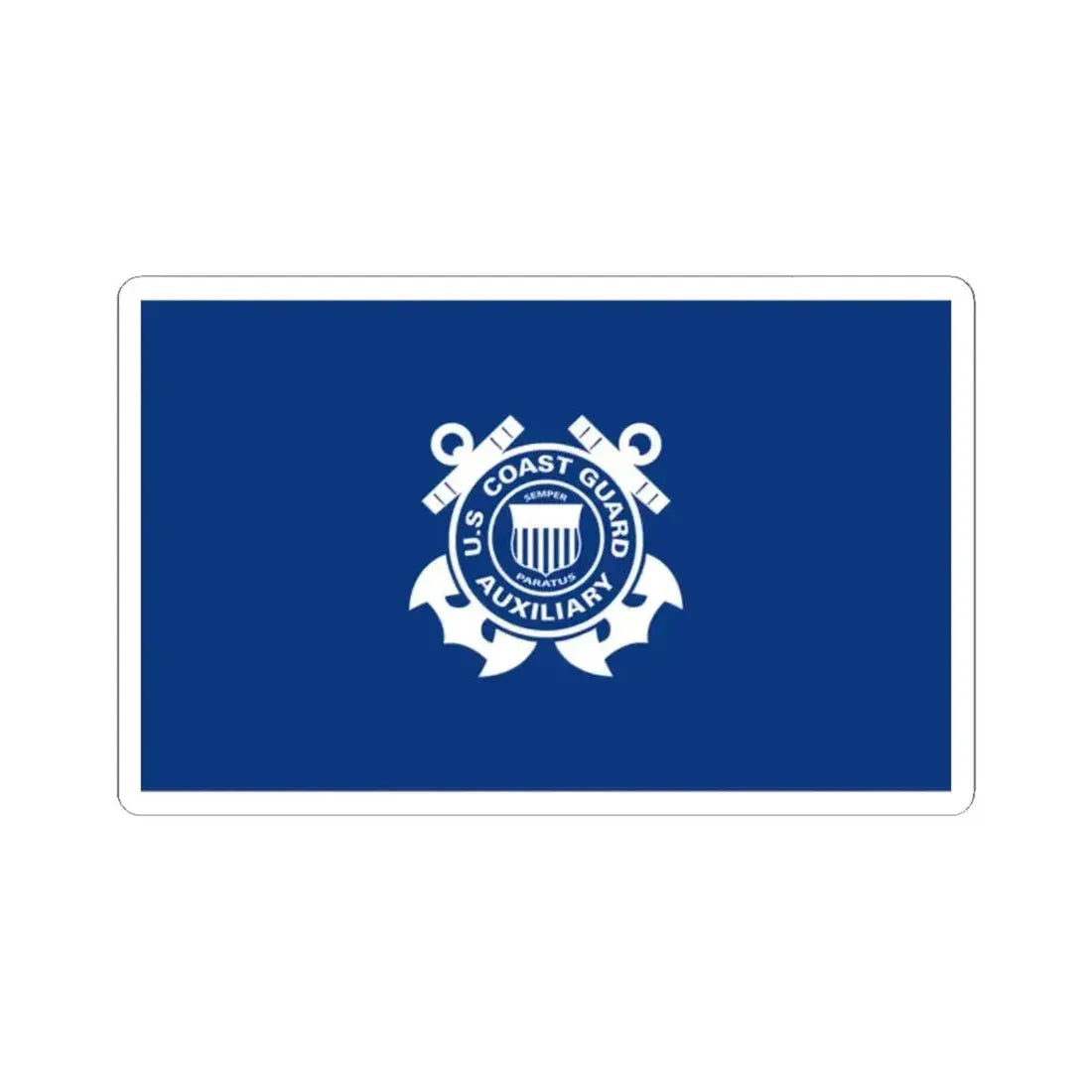 Flag of the United States Coast Guard Auxiliary 1940 (United States) STICKER Vinyl Kiss-Cut Decal 2 Inch White - The Sticker Space