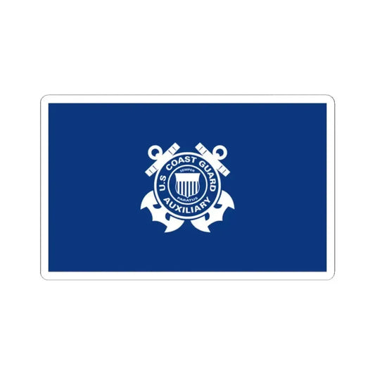 Flag of the United States Coast Guard Auxiliary 1940 (United States) STICKER Vinyl Kiss-Cut Decal 2 Inch White - The Sticker Space