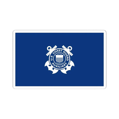 Flag of the United States Coast Guard Auxiliary 1940 (United States) STICKER Vinyl Kiss-Cut Decal 4 Inch White - The Sticker Space